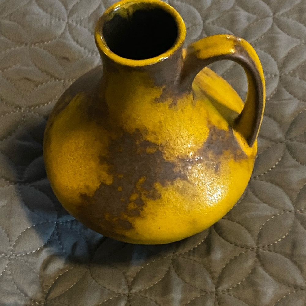 Van Daalen Artisan Yellow and Brown Pitcher